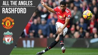 Marcus Rashford v Liverpool Goal  All the Angles  Manchester United [upl. by Atterbury]