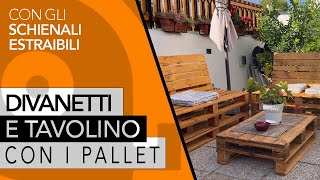 Divanetti e tavolino con i pallet [upl. by Ahsinelg]