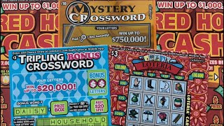 Loteria Red Hot Cash Mystery amp Tripling Bonus Crosswords [upl. by Sisely]