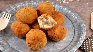 Bolitas o croquetas de arroz y atún crujientes y deliciosas Receta fácil [upl. by Karie]