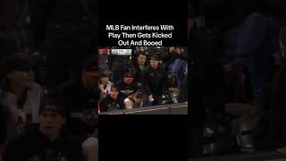 MLB Fan Interferes With Play Then Gets Kicked Out And Booed sports baseball mlb foryou [upl. by Nogas39]