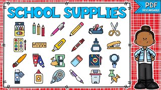 ÚTILES ESCOLARES EN INGLÉS Y ESPAÑOL  VOCABULARIO EN INGLÉS  SCHOOL SUPPLIES VOCABULARY [upl. by Lajet]