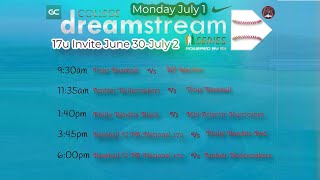 GM 1  TITUS BASEBALL VS NJ MARLINS  17U COLLEGE DREAMSTREAM  MON JULY 1ST [upl. by Anitnegra]