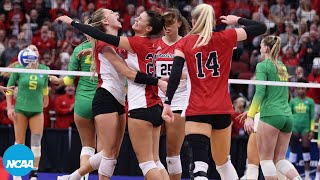 4th set comeback full 5th set from LouisvilleOregon NCAA volleyball regional finals [upl. by Jara]