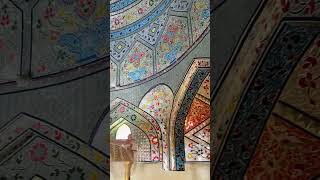 Beautiful Ayina Kari mirror work underside of shrine dome 🙏🏻 [upl. by Lenna]