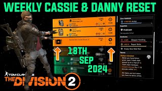 The Division 2 quotWEEKLY CASSIE MENDOZA amp DANNY WEAVER RESETLEVEL 40quot September 18th 2024 [upl. by Einiffit]