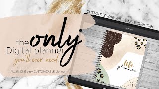 BEST Customizable Digital Planner  ALL IN ONE ONLY PLANNER YOU NEED [upl. by Esdnyl]