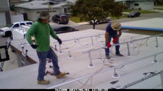 Time Lapse Solar Panel Installation Flat Roof Bellflower CA [upl. by Saffian768]