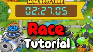 BTD6 Race Tutorial  No Ace Micro  Written Guide A New Year a New Time to Race [upl. by Esor]