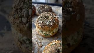 bagelsandwich bagels homemade fyp [upl. by Nnaesor]