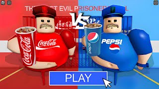 PEPSI BARRY vs COCACOLA BARRY in Barrys Prison Run  Roblox Obby Full Game Walkthrough [upl. by Neda511]