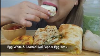 NE ASMR BITES ONLY STARBUCKS BREAKFAST FOOD ASMR [upl. by Ziza690]