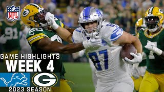 Detroit Lions vs Green Bay Packers  2023 Week 4 Game Highlights [upl. by Yremrej]