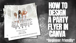 how to design a party flyer using canva  diy flyer design [upl. by Marian32]