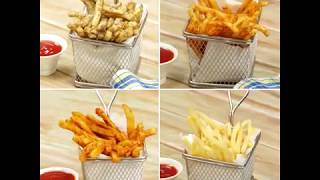 How to Make 4 Ways French Fries [upl. by Ysdnyl269]