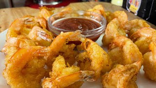 A PERFECTLY LIGHT AND CRISPY WAY TO ENJOY SHRIMP 🍤OLD SCHOOL TEMPURA FRIED SHRIMP GOLDEN DIPT [upl. by Yrtua319]