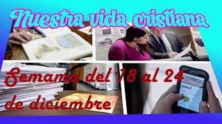 NUESTRA VIDA CRISTIANA Semana del 18 al 24 de diciembre [upl. by Adniled523]