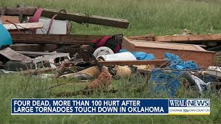 Tornadoes kill 4 in Oklahoma leaving trail of destruction and thousands without power [upl. by Hulda]