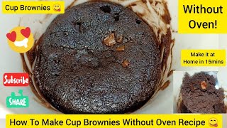 Cup Brownies Without Oven Recipe  Quick amp Delicious Brownies [upl. by Geraldina224]