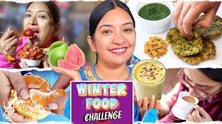 24 Hours Winter Food Challenge  Must have food in Winters  CookWithNisha [upl. by Aham608]