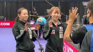 Kasumi Ishikawa amp Miu Hirano interview after Women’s Doubles at WTT Chapmpionships in Houston TX [upl. by Zachary]