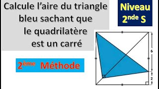 Calcul dune aire repérage première bissectrice distance aire orthogonalité maths géométrie [upl. by Ecnarrot]