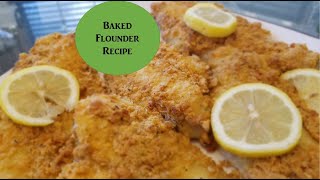 Cornmeal Oven Baked Flounder Fillet Recipe [upl. by Ajoop]