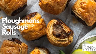 How to make Ploughman’s Sausage Rolls Cheese and Pickle Sausage Rolls [upl. by Siwel]