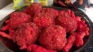 Flamin’ Hot Cheetos Mac amp Cheese Bites  Easy Crunchy Snack Recipe  How to Make Mac amp Cheese Balls [upl. by Eitsyrk]