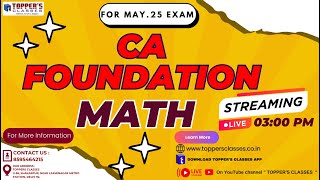 CA FOUNDATION  MATH [upl. by Averill112]