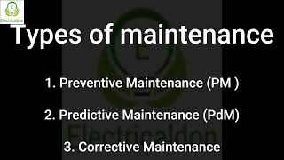 Maintenance Types maintenance electricalmaintenance preventivemaintenance Predictive Maintenance [upl. by Steinberg171]