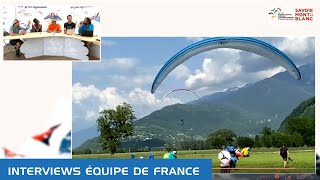 Interview équipe de France manche 3  championnats du monde de parapente 2023 [upl. by Aenehs]