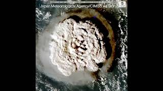 Satellite pictures show huge Tonga volcano blast [upl. by Burnley560]