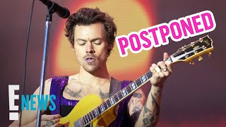 Harry Styles POSTPONES LA Concert quotDue to Band Illnessquot  E News [upl. by Derriey]