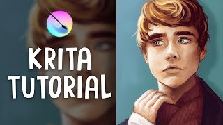 HOW TO PAINT IN KRITA  Digital Art Tutorial  Jenna Drawing [upl. by Yorle]