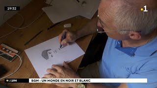 Ses dessins en noir et blanc sexposent actuellement au Moulin Maïs à SaintLouis [upl. by Javed686]