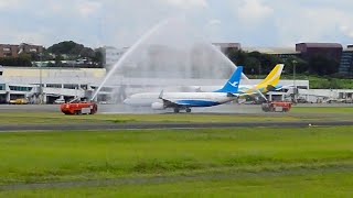 INAUGURAL FLIGHT  Xiamen Airlines Boeing 73786NWL B5386  Landing Taxi amp Takeoff in Davao [upl. by Drewett]