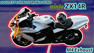 Kawasaki Ninja Zx14R M4 Exhaust Raw Footage  Loudest Ninja ZX14R India  Girls On Two Wheels  LBL [upl. by Idok]