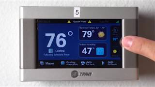 Trane XL 824850 Thermostat Tutorial [upl. by Reppart]