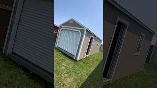 Amazing 12x24 Garage Portable building grey Shed Shak tour smallbusiness reels [upl. by Oigimer]