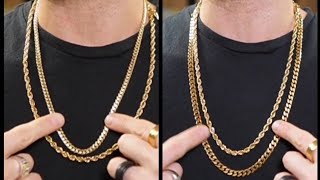 Miami Cuban Link amp Rope Chain Stack [upl. by Onidranreb]