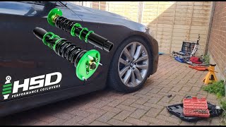 Installing a gap delete kit on MOLLIE HSD MONO PRO COILOVERS BMW F10 535I MANUAL 🚗🛞😊😊 bmw535i [upl. by Nelyk]