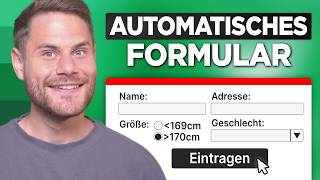 Einfaches Formular für Excel Tabelle erstellen [upl. by Ume]