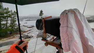 Backpacking with the 4x5 Lake Aloha with a kiss of snow [upl. by Ahsla]