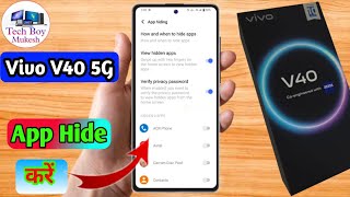 how to hide app in vivo v40 vivo v40 app hide kaise kare [upl. by Ecertap]