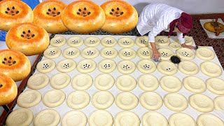 300 Years Old Recipe  Uzbek National  Samarkand Bread  Homemade Flatbread [upl. by Dasya96]