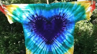 How To Make A Heart Tie Dye TShirt in 10 Minutes  DIY Tutorial [upl. by Ayiak180]