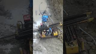 Construction Life  Drilling of Holes Shotcreting Works [upl. by Codel]