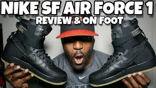 NIKE AIR FORCE 1 SPECIAL FIELD BLACK GUM REVIEW amp ON FOOT [upl. by Leff]