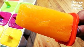 Mango and Orange Popsicle Recipe  mango popsicles recipe  mango candy recipe [upl. by Dallas26]